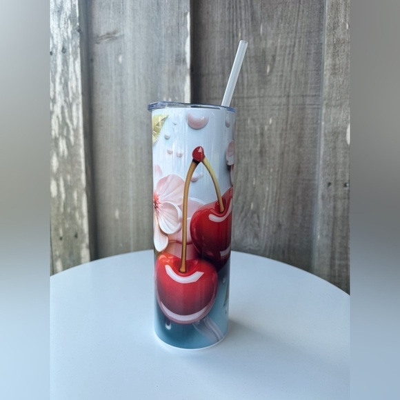 DM Crafting By Dulce Other - 20oz Skinny Tumbler- 3D Cherry